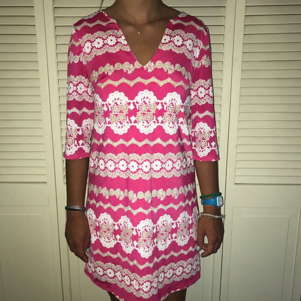Francesca's Pink long sleeve dress