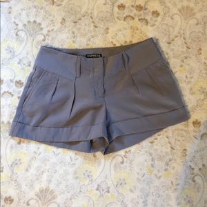 Express Gray Pleated Shorts