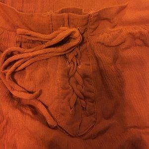 Lace up shorts!! Super cute...Too small on me now