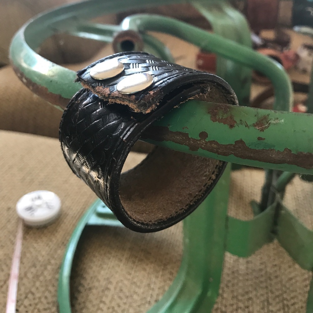 Up cycled belts into bracelets