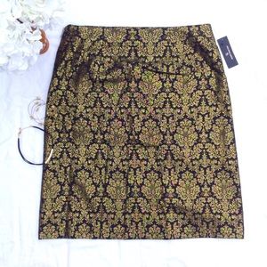 3/$20 |NWT Worthington Black and Gold Pencil Skirt