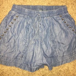 Jean/blue flowy shorts