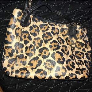 Authentic Coach Leopard Satchel Handbag