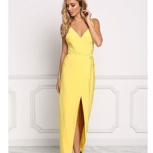 Yellow maxi dress