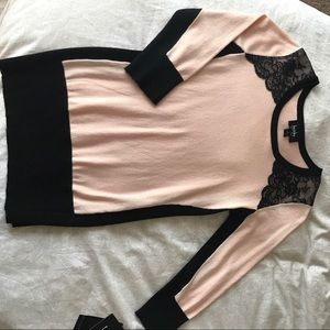Black/blush sweater