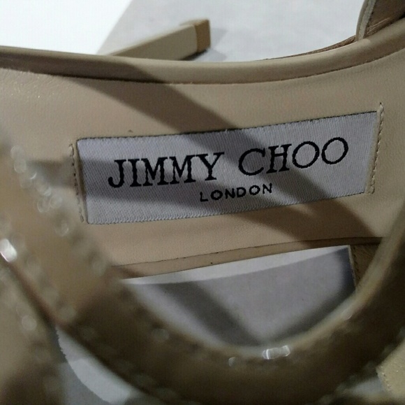 🚫SOLD🚫 JIMMY CHOO Lang Nude Heel Sandals - Picture 4 of 8