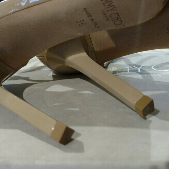 🚫SOLD🚫 JIMMY CHOO Lang Nude Heel Sandals - Picture 5 of 8
