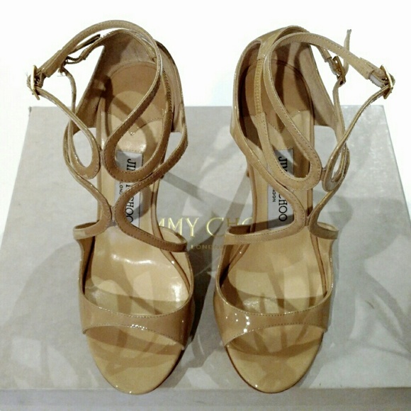 🚫SOLD🚫 JIMMY CHOO Lang Nude Heel Sandals - Picture 7 of 8