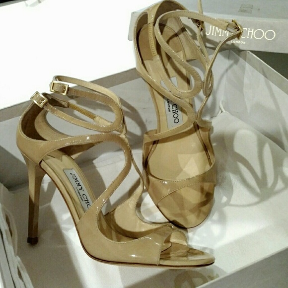 🚫SOLD🚫 JIMMY CHOO Lang Nude Heel Sandals - Picture 3 of 8