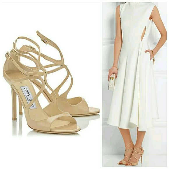 🚫SOLD🚫 JIMMY CHOO Lang Nude Heel Sandals - Picture 8 of 8