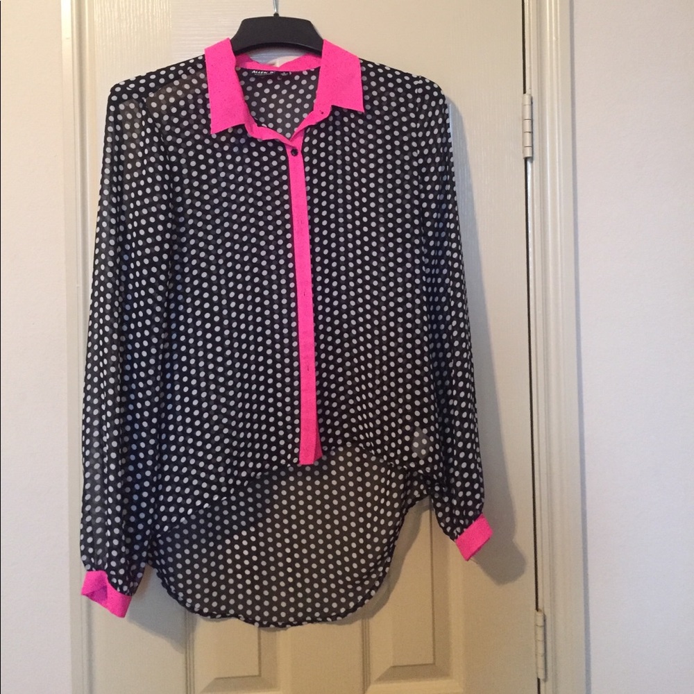 Sheer polkadot blouse