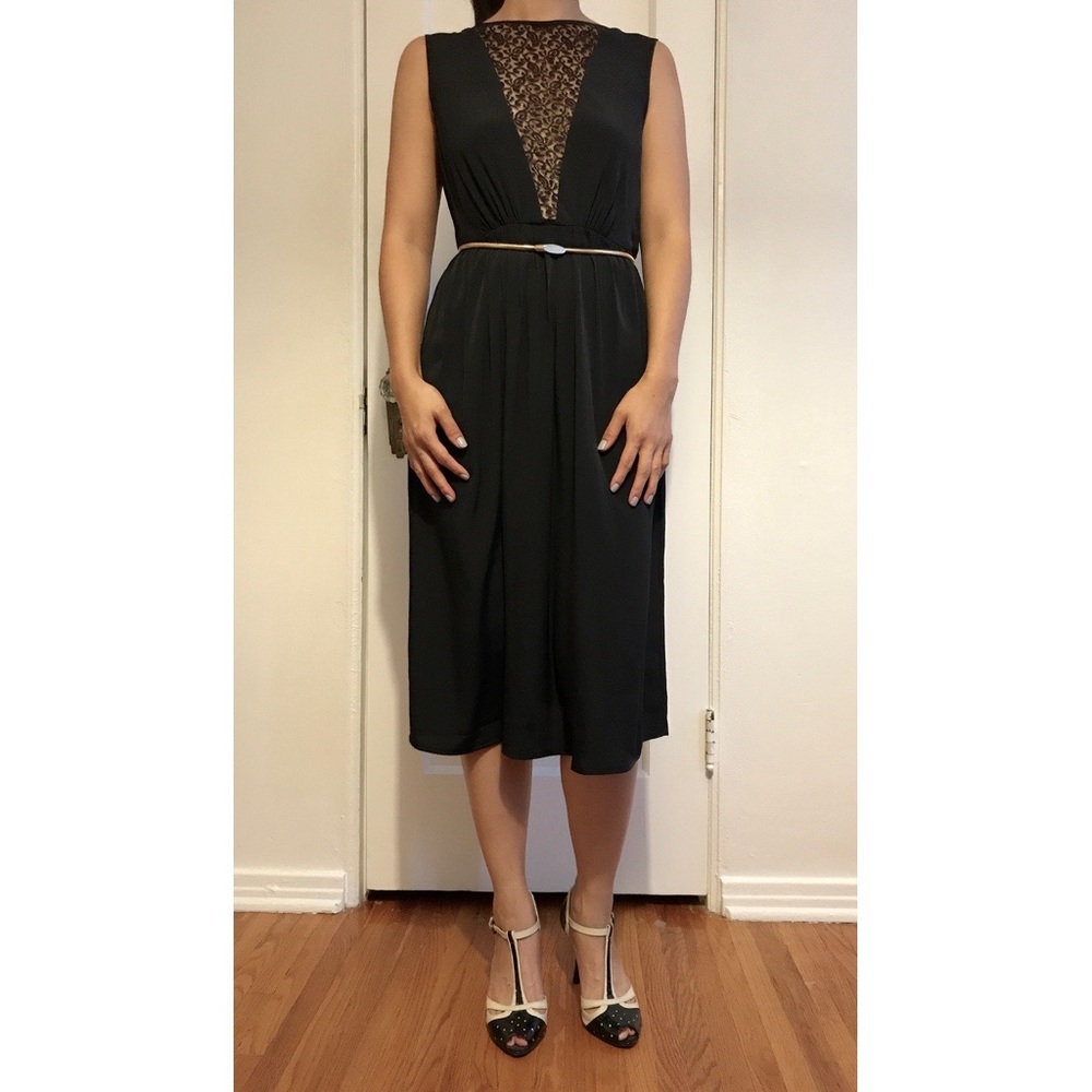 SALE!! Black Lace inset midi dress from ASOS