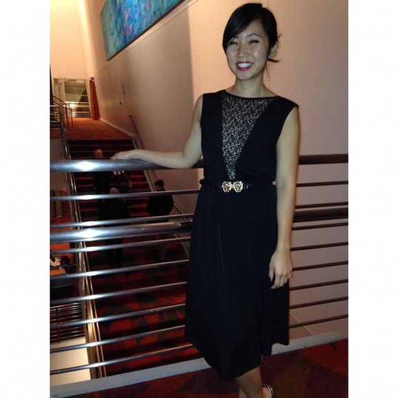 SALE!! Black Lace inset midi dress from ASOS - Picture 3 of 3