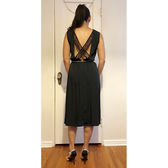 SALE!! Black Lace inset midi dress from ASOS - Picture 2 of 3