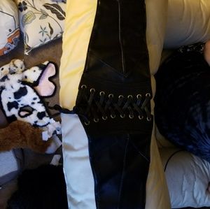 Stretchy pleather corset