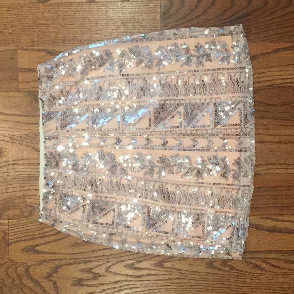 Light pink sequin skirt