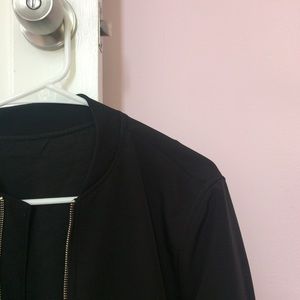 the kooples black nylon classic bomber jacket