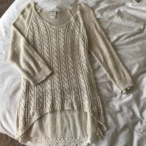 Cream knit sweater