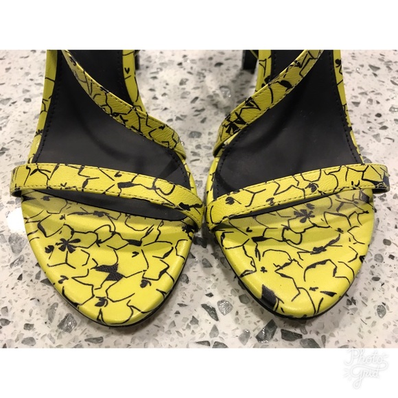 Calvin Klein Narella yellow strapy heel - Picture 2 of 5