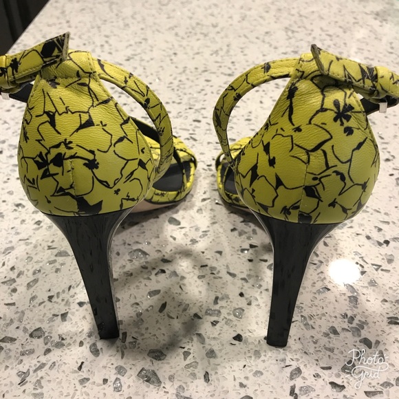 Calvin Klein Narella yellow strapy heel - Picture 3 of 5