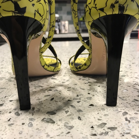 Calvin Klein Narella yellow strapy heel - Picture 4 of 5