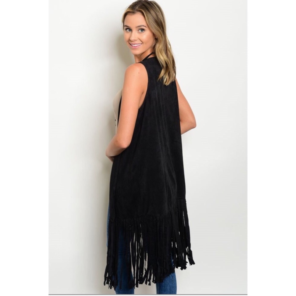 Black Suede Vest! - Picture 2 of 2