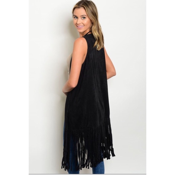 Black Suede Vest! - Picture 2 of 2