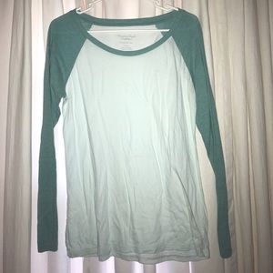 Teal baseball tee