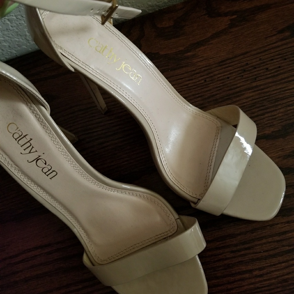 Nude ankle heels