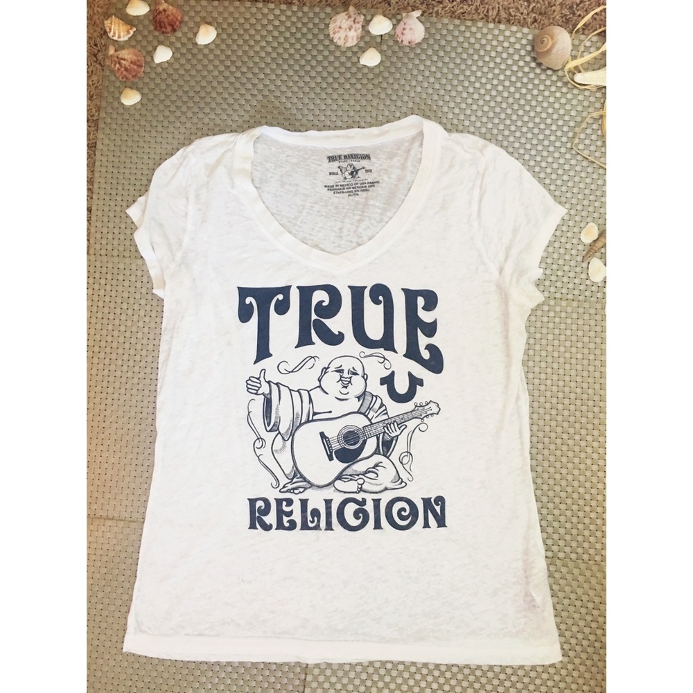 White true religion vneck