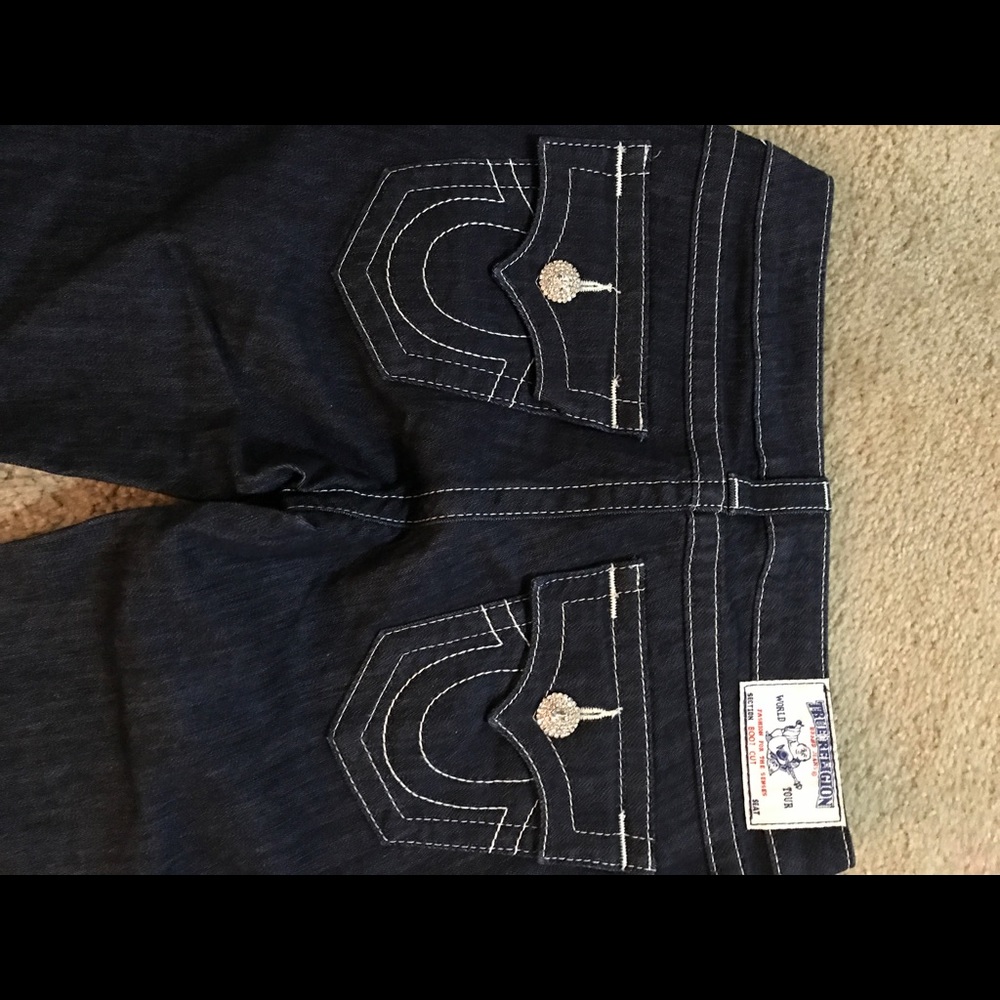 True Religion jeans w/crystal buttons