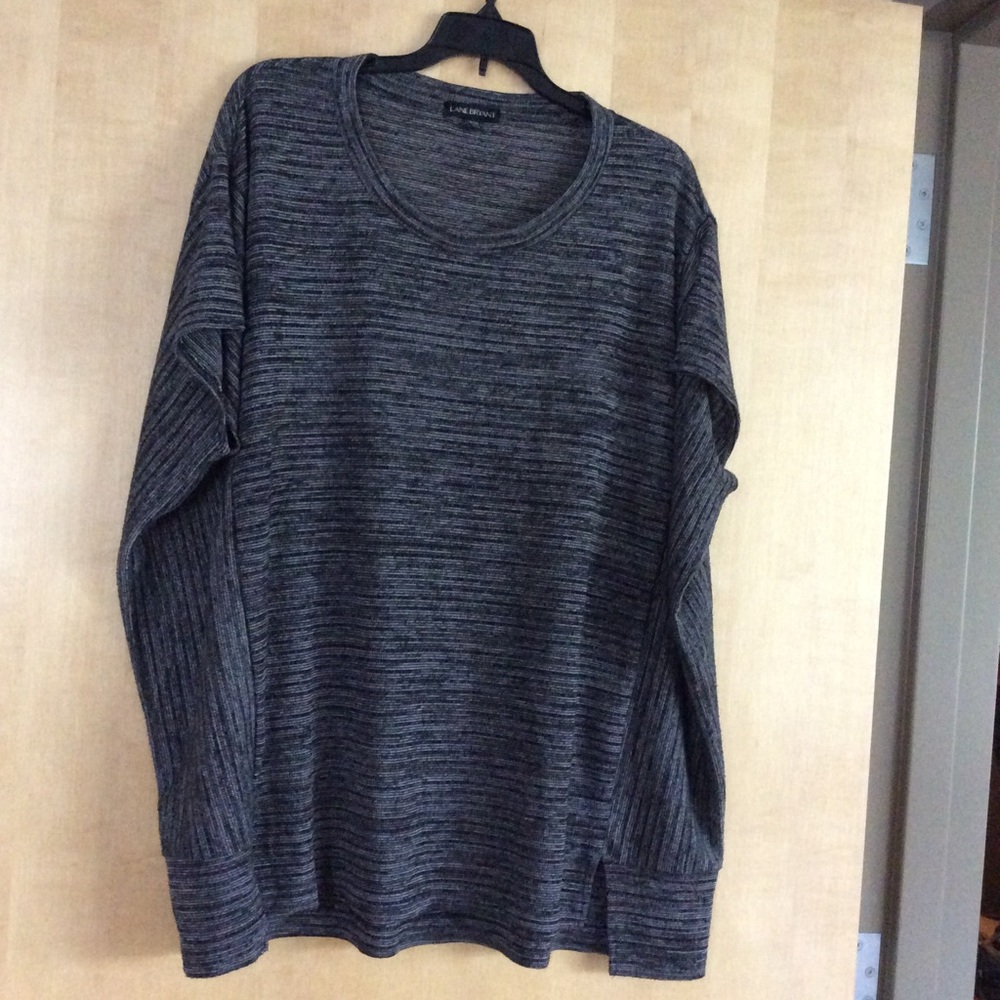 Lane Bryant Short Sleeve Grey Sweater