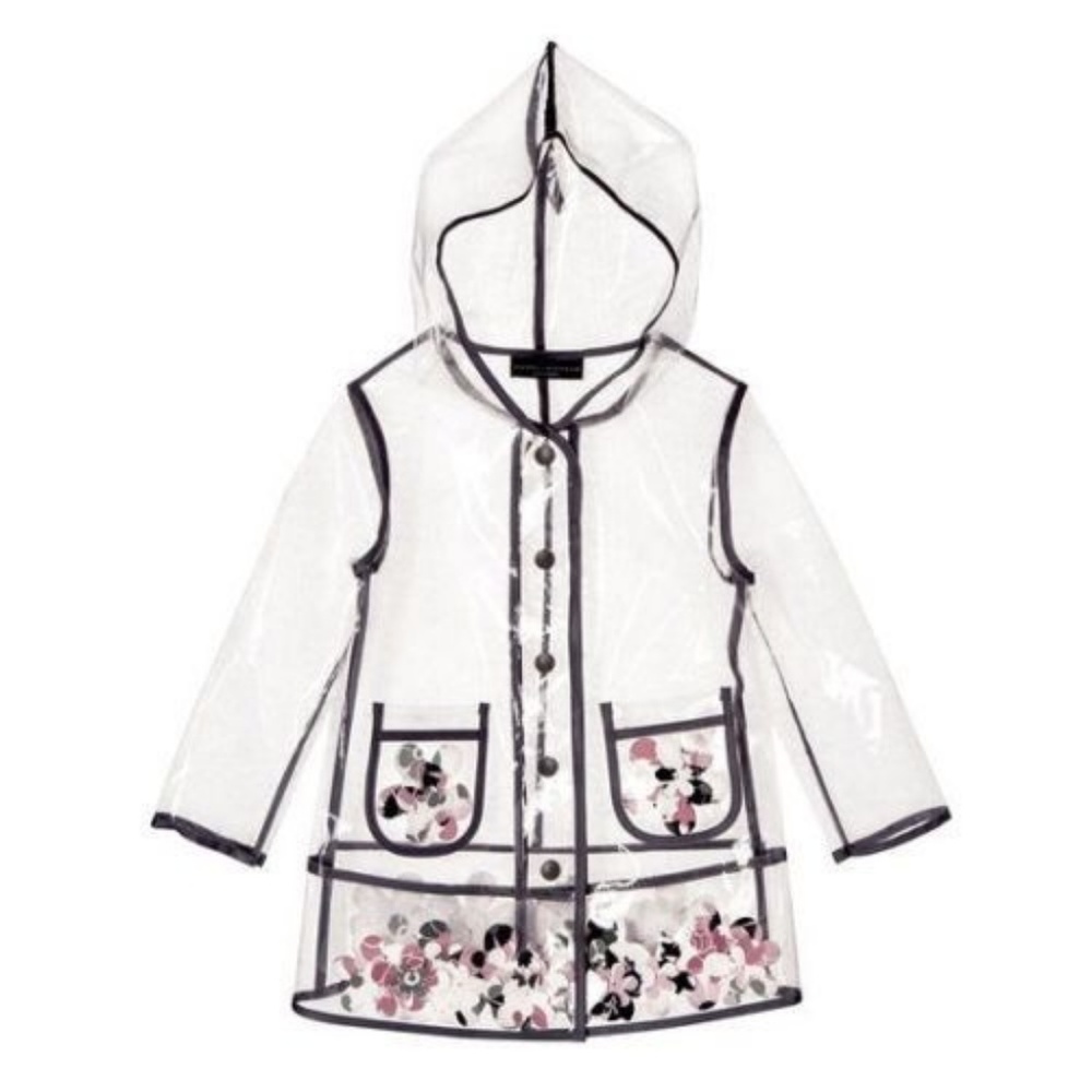 Victoria Beckham Clear Flower Raincoat Kids 5T