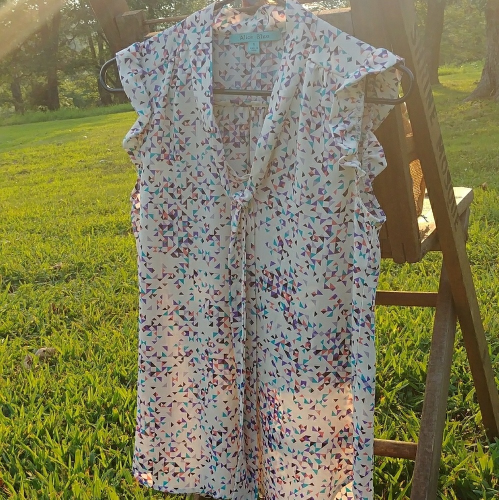 Alice Blue Ruffle Sleeve