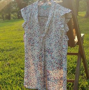 Alice Blue Ruffle Sleeve