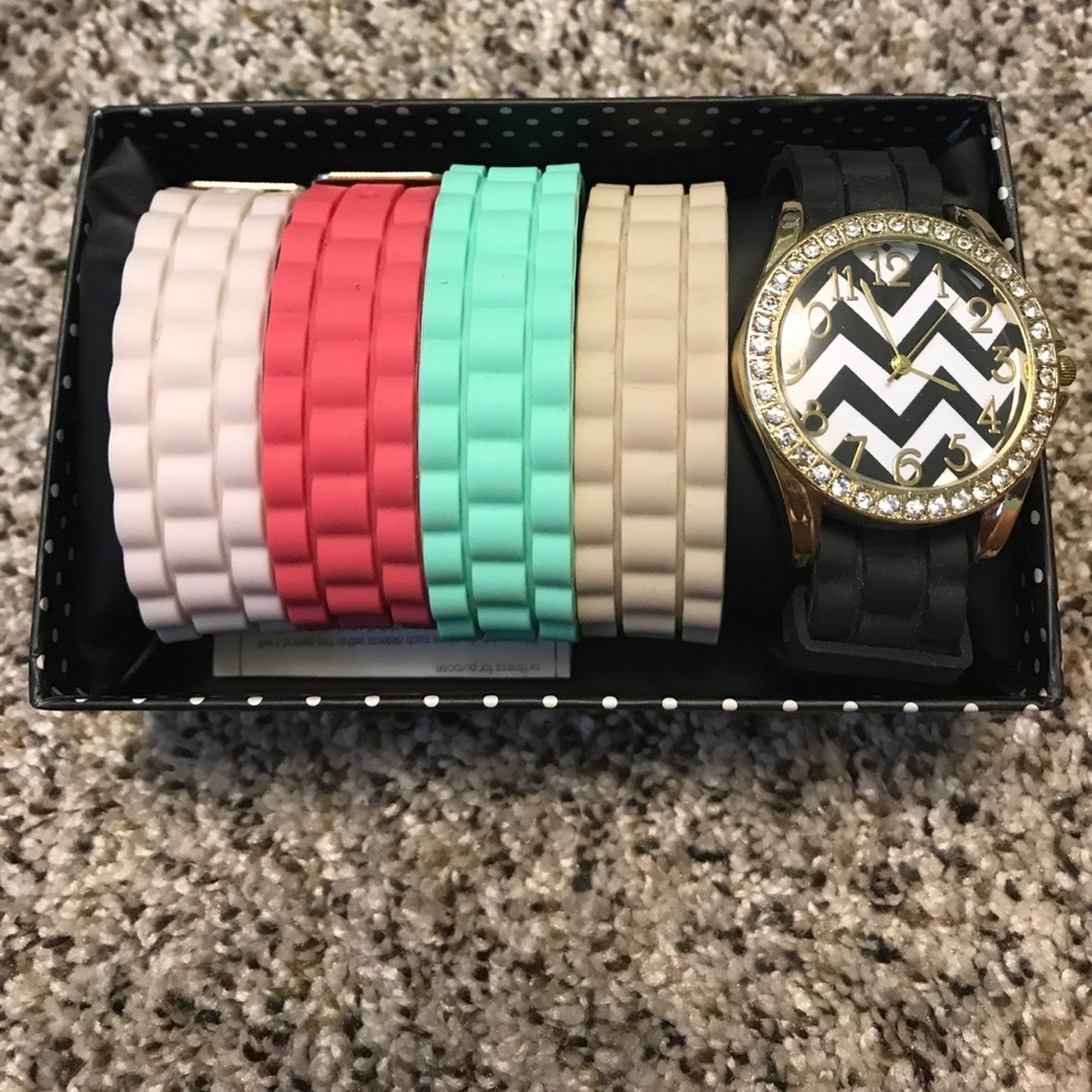 Watch and colored bands