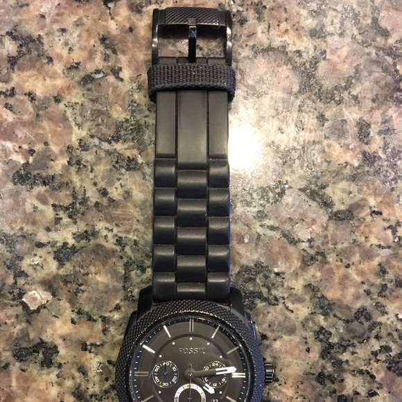 Men Black sport men\'s Fossil watch