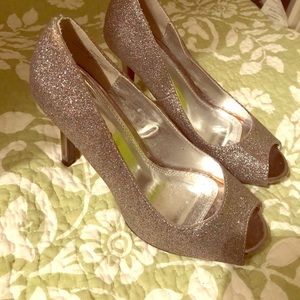 Glitter Peep Toe Heel