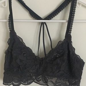 Aerie (American Eagle) Dark Gray Lace Bralette