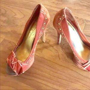 Jessica Simpson Orange Heels Size 6 1/2