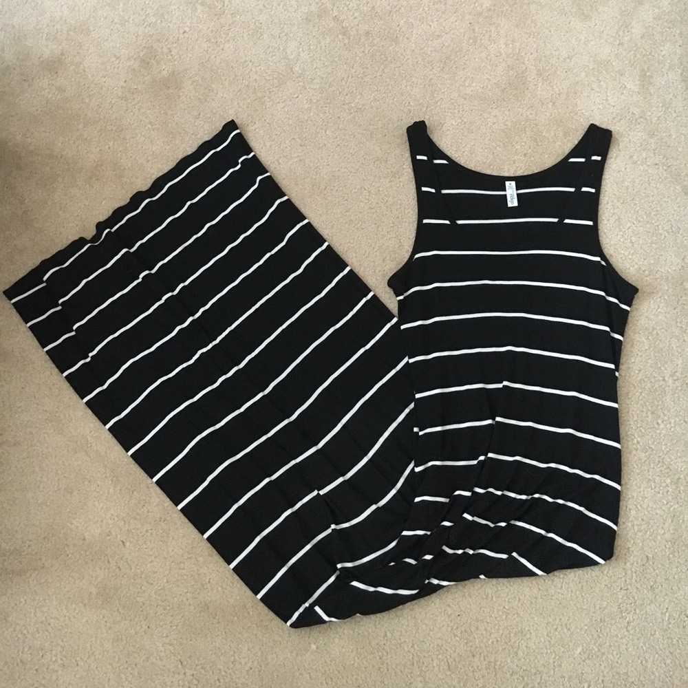 Black & White striped maxi dress