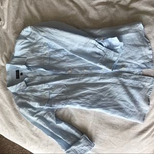 Lightweight blue button up