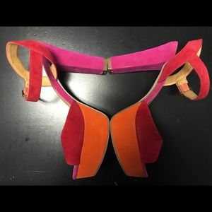 Madden Girl Color Block Chunky Heels