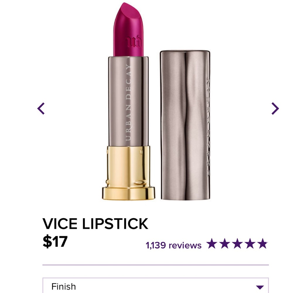 Urban decay Vice cream lipstick color Firebird