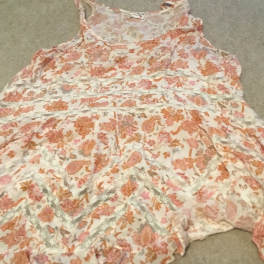 Free people floral trapeze dress