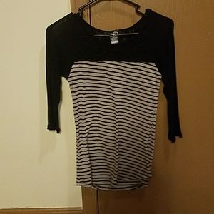 Cute lace stripes shirt