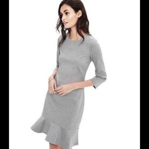 LAST CALL! Banana Republic grey flounce dress