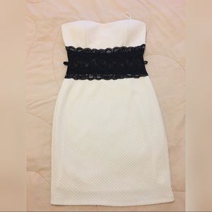 White strapless dress
