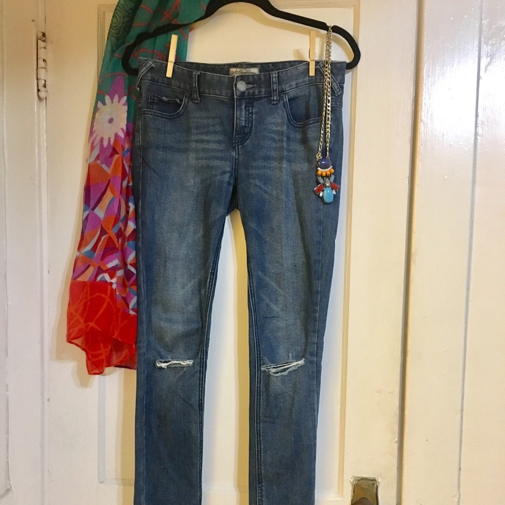 Free people size 26 boho distressed flares