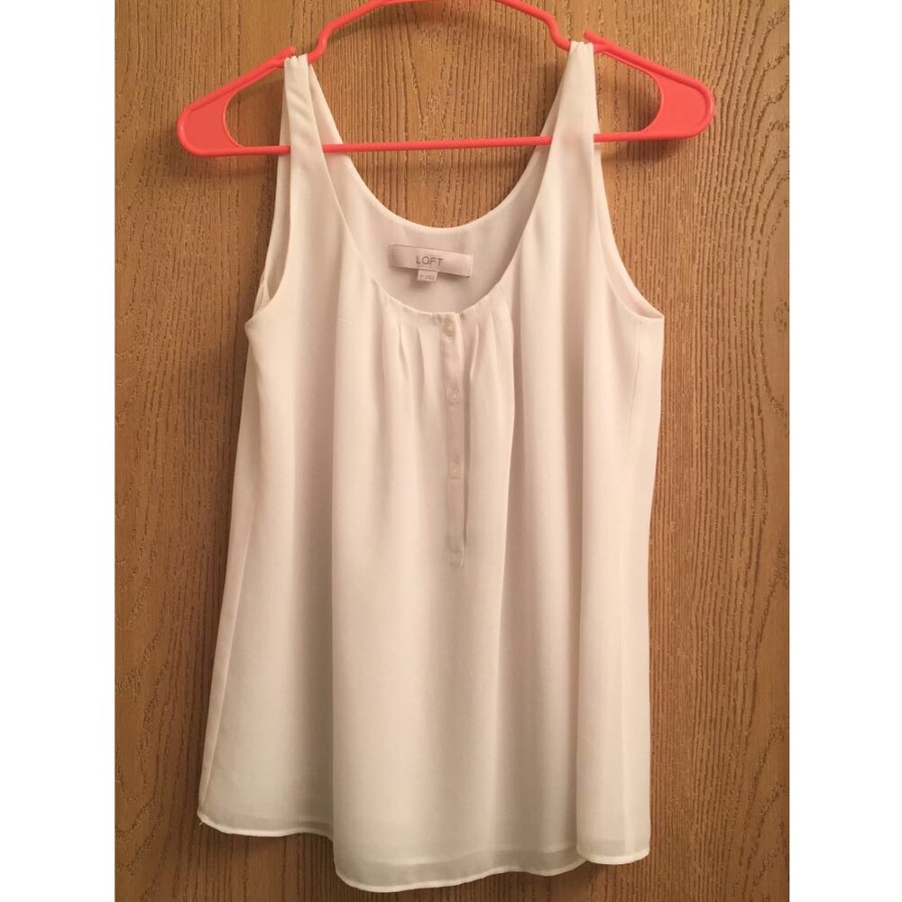 Loft White Tank Top